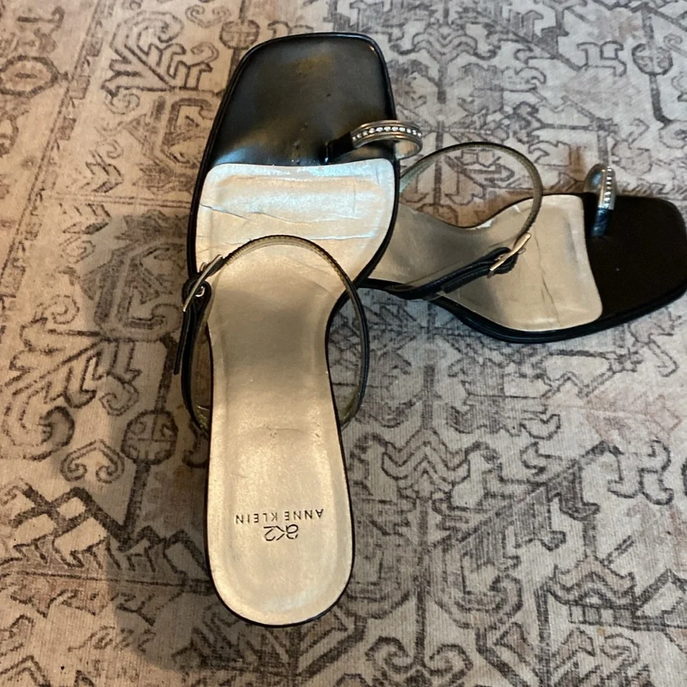 AnneKlein towering ,strap sandal